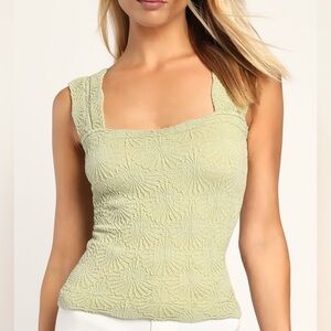 Free People Love Letter Cami Green